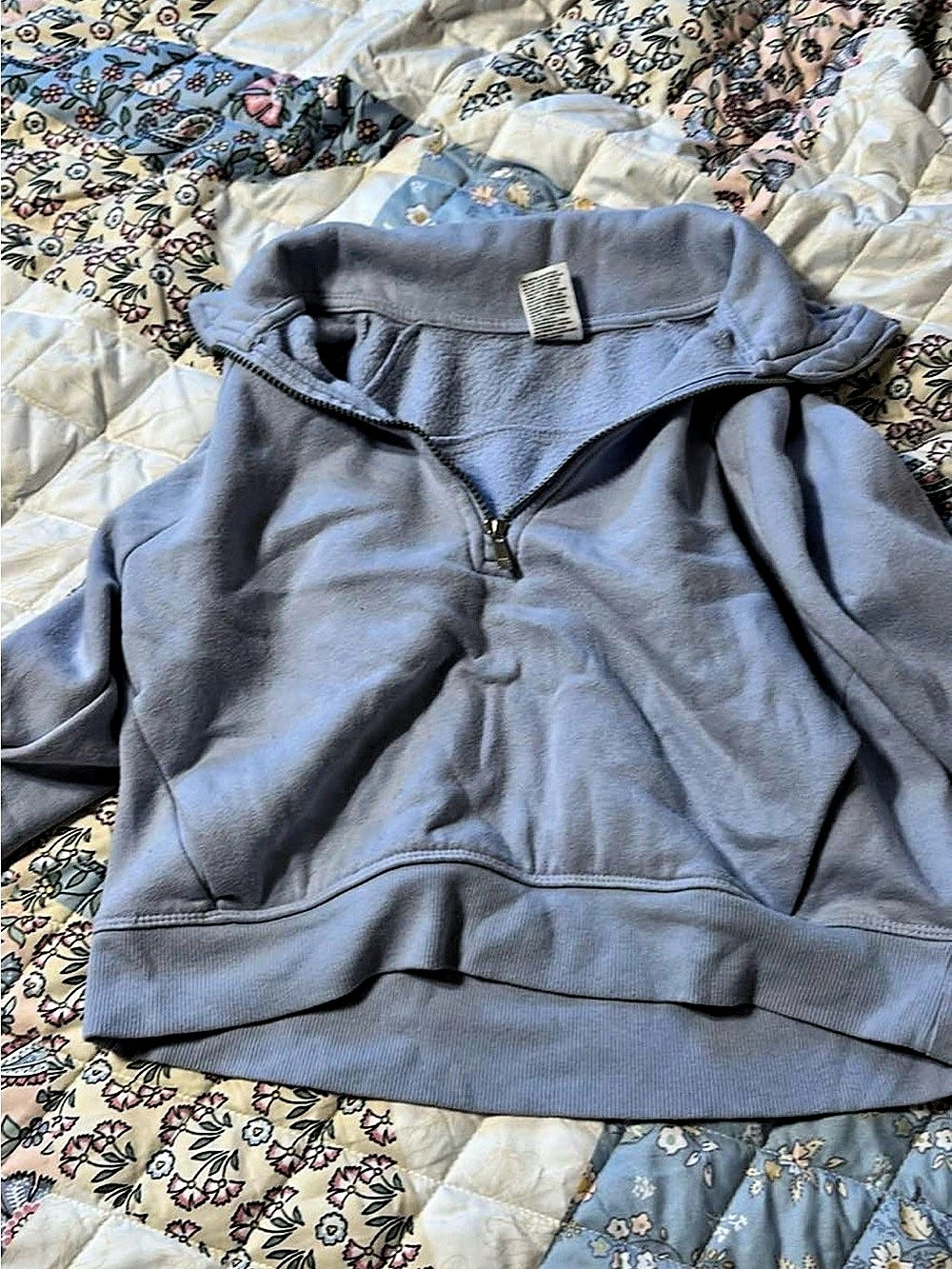 all in motion Women's Half-Zip Hoodie Blue Small